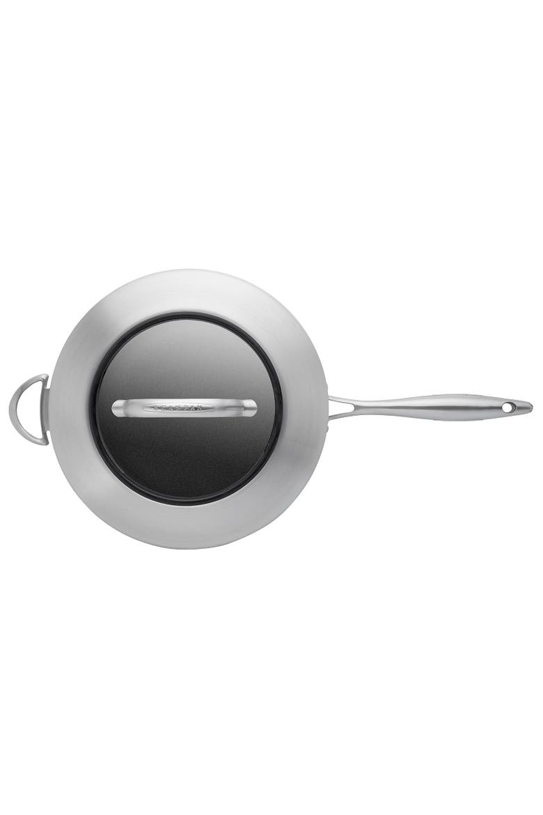 CTX 12.75 Inch Nonstick Saute Pan with Lid, Stainless Steel, Alternate, color, Silver