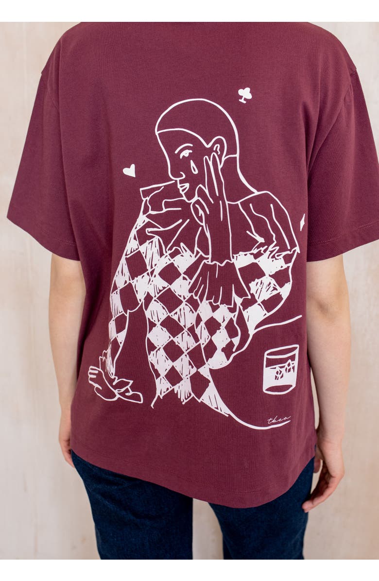 TBCo Cotton Graphic T-Shirt, Alternate, color, Harlequin Burgundy