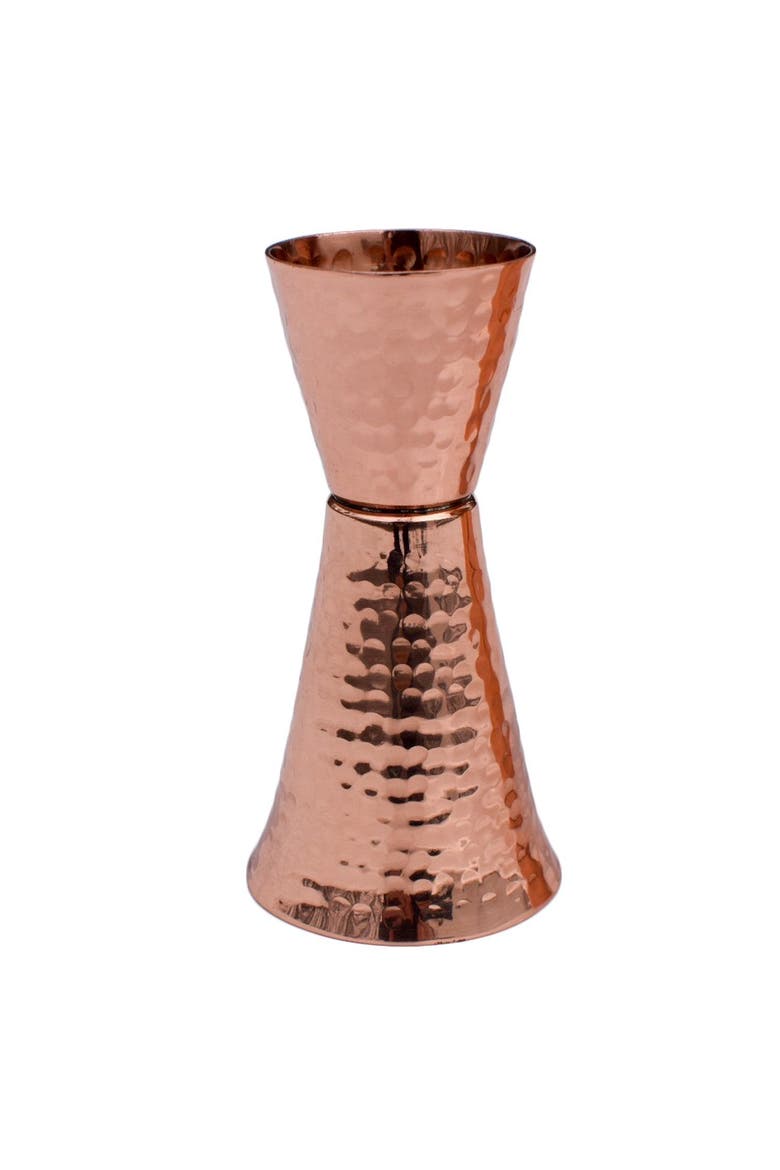 Premium Hammered Copper Double Sided Jigger, Alternate, color, Copper