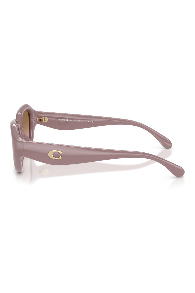 52mm Irregular Sunglasses, Alternate, color, MILKY PUTTY / BROWN PEACH