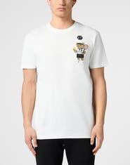 PHILIPP PLEIN Round Neck T-shirt Teddy Tennis Patch Men