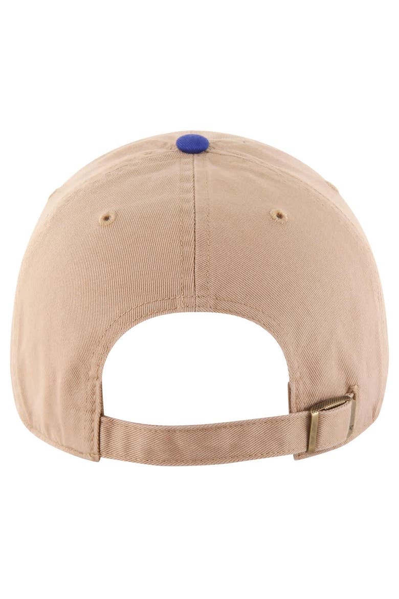 Men's '47 Khaki Kansas Jayhawks Local Clean Up Adjustable Hat, Alternate, color, Khaki