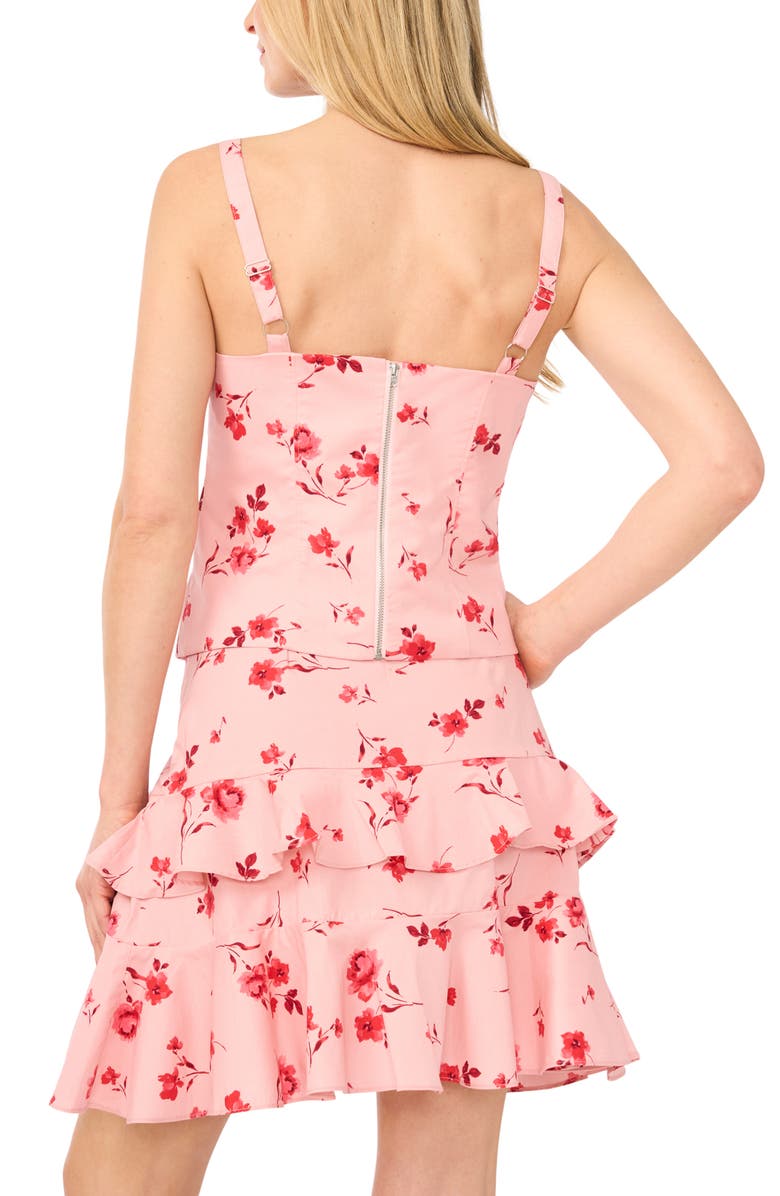 CeCe Bow Detail Square Neck Camisole, Alternate, color, Coral Bloom