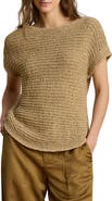 Lauren Ralph Lauren Ribbon Tape Boat Neck Top