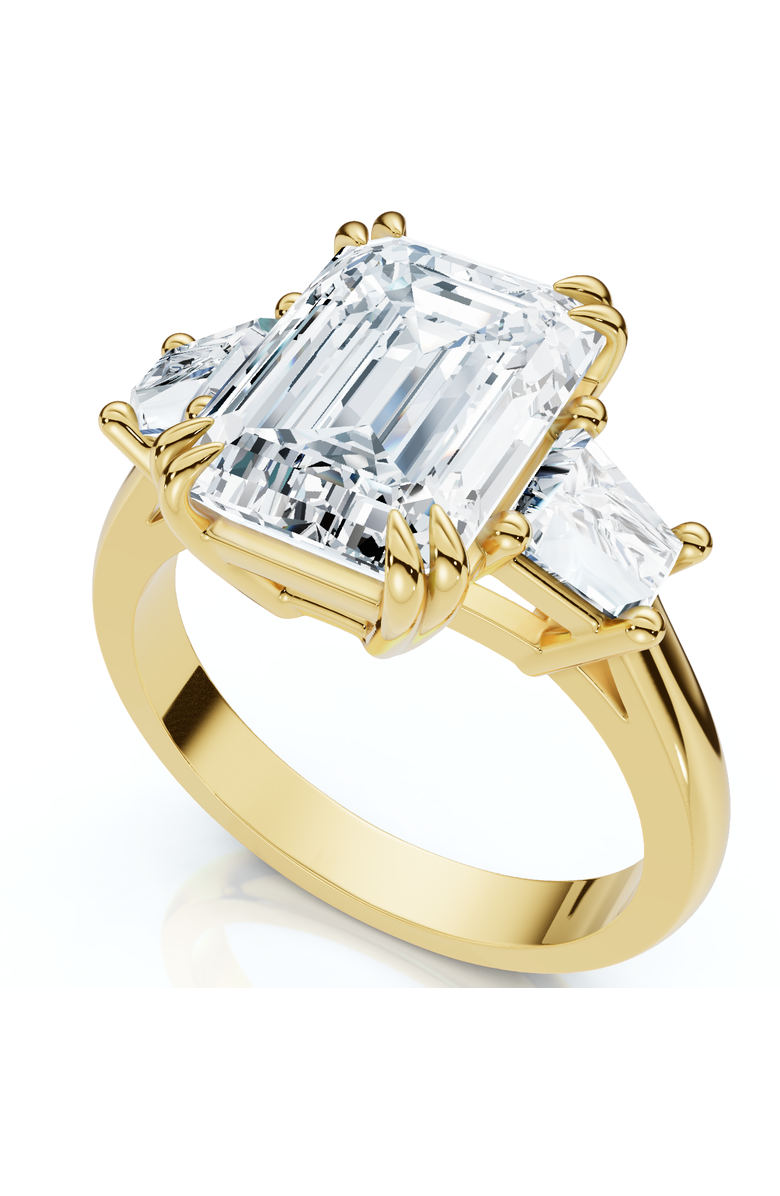 Bliss Diamond Certified 4.40Ct Emerald Diamond Engagement Ring 14k Gold or Platinum Lab Grown, Main, color, 14K Yellow Gold