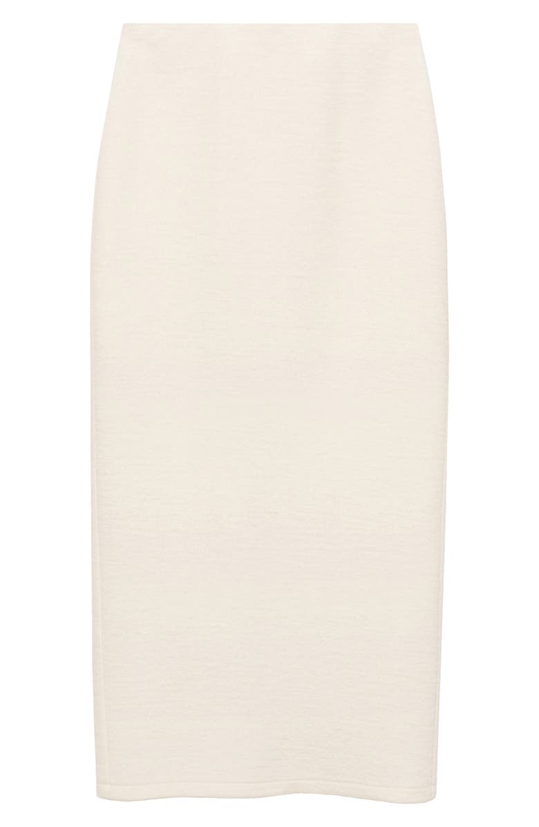 MANGO Lonce Wool Blend Maxi Skirt, Alternate, color, Ecru