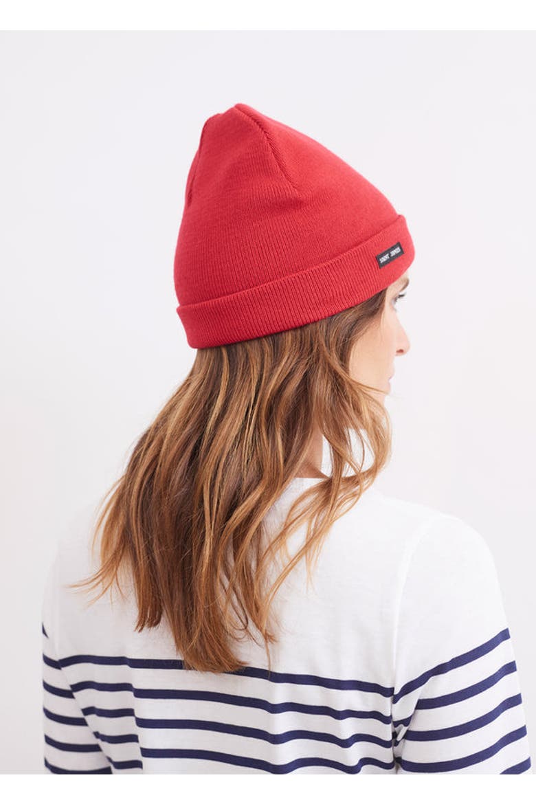 CARTIER - Nautical Solid Wool Blend Beanie, Alternate, color, RED