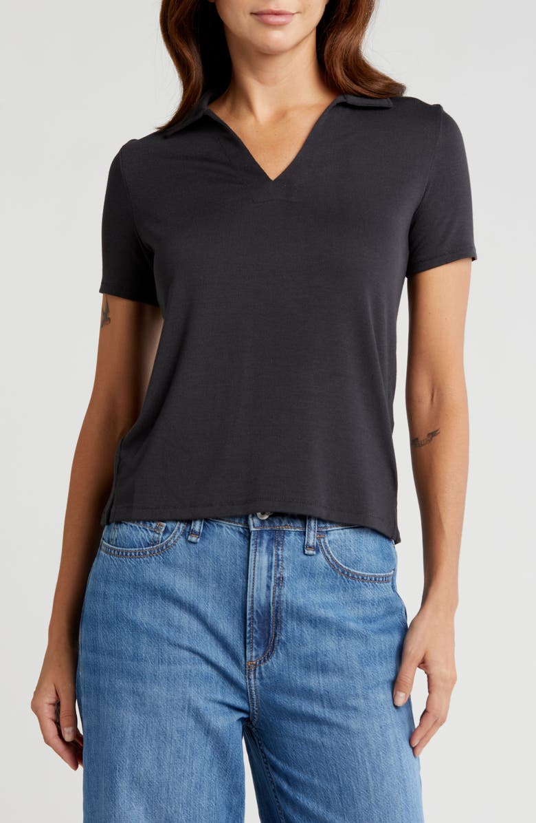 rag & bone Lea Modal Blend Polo, Main, color,
