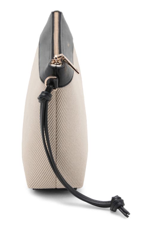 Mango Contrast Canvas Toiletry Bag In White