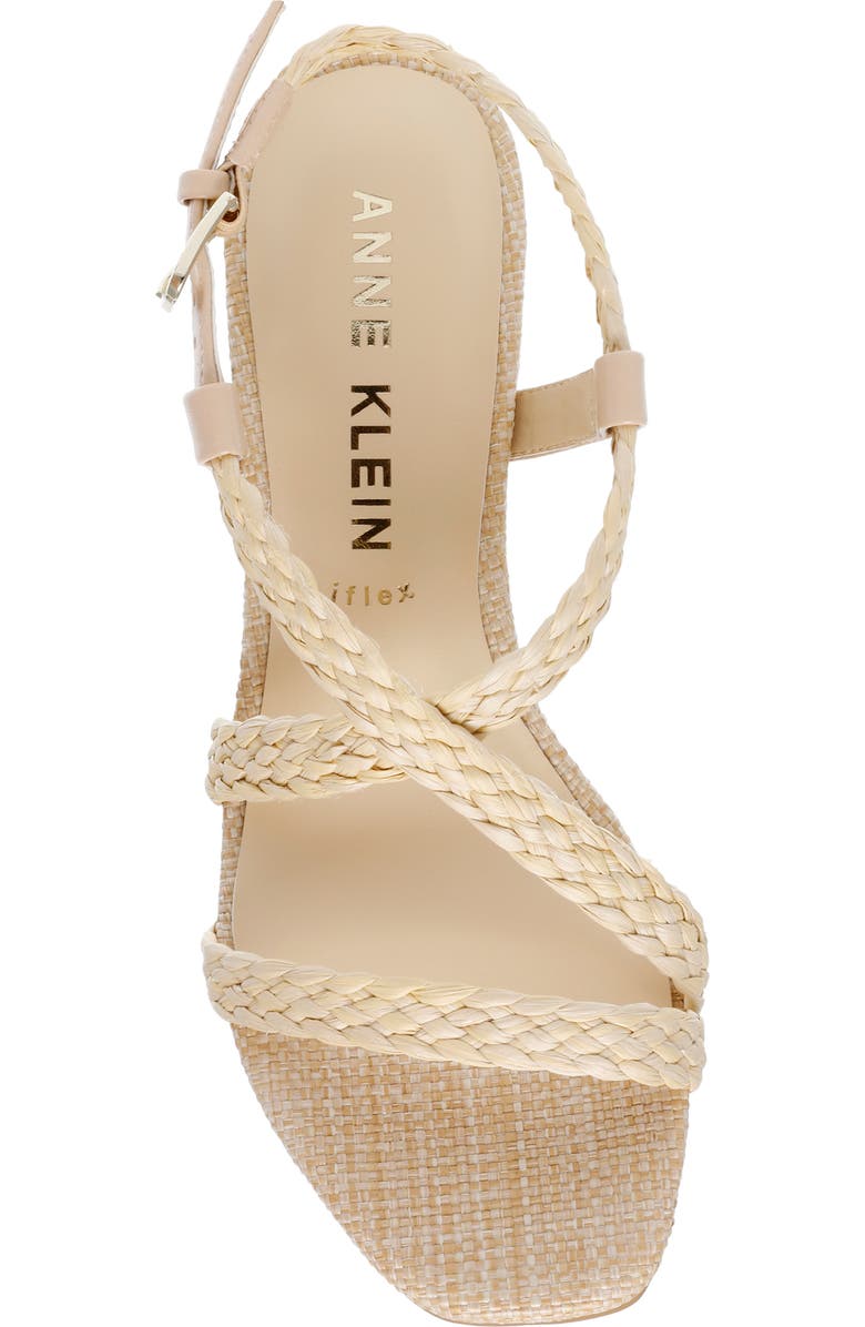 Anne Klein Meliza Block Heel Raffia Sandal, Alternate, color,