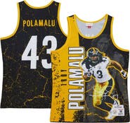 Mitchell & Ness Men's Mitchell & Ness Troy Polamalu Black Pittsburgh Steelers 2007 Player Burst Tank Top