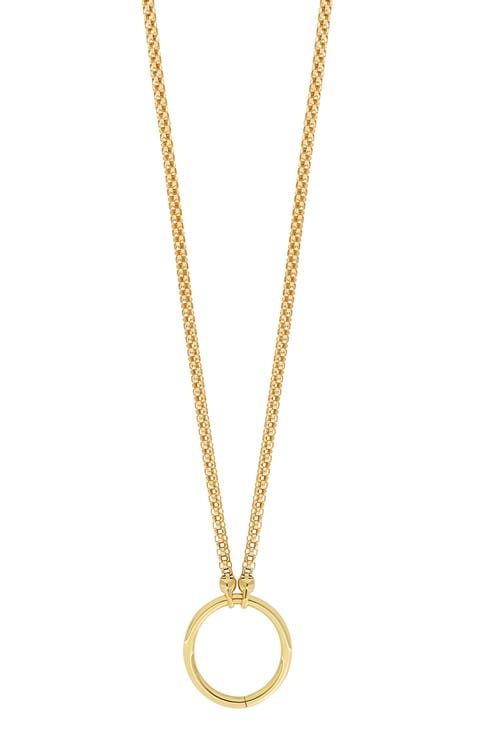 14K Gold Large Charm Necklace