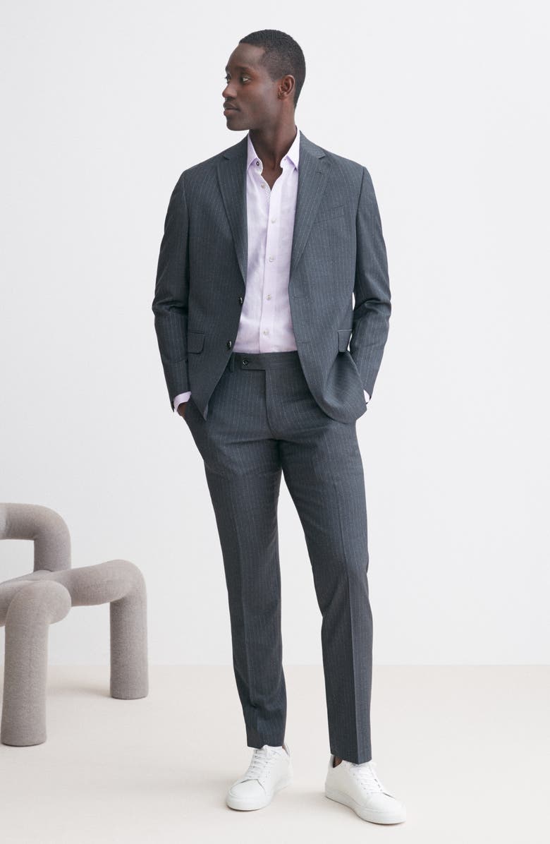 Ted Baker London Konan Trim Fit Pinstripe Wool Suit, Alternate, color,