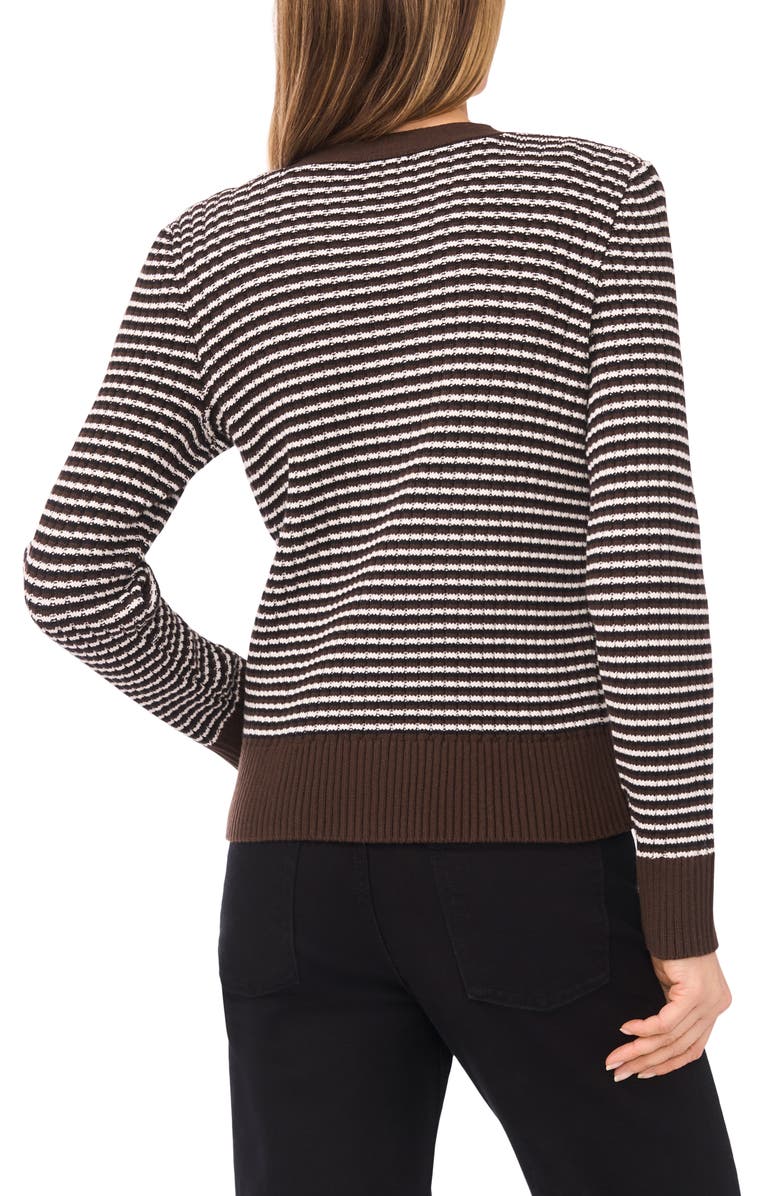 Halogen<sup>®</sup> Stripe V-Neck Cardigan, Alternate, color, Delicioso