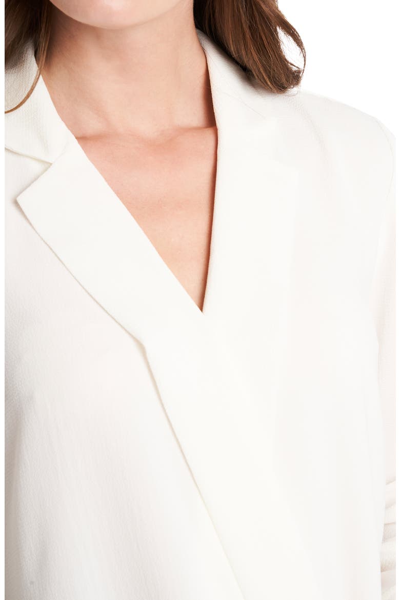 Notch Collar Faux Wrap Blouse, Alternate, color, SOFT ECRU