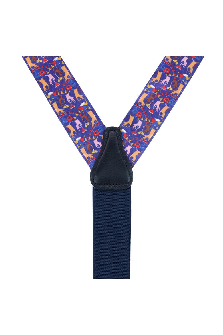 Toast The Night Away Silk Button End Suspenders, Alternate, color, Multiple