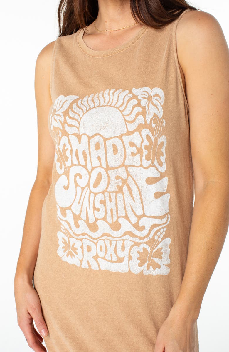 Roxy Made of Sunshine Tank Midi Dress, Alternate, color, Praline Made Of Sunshine