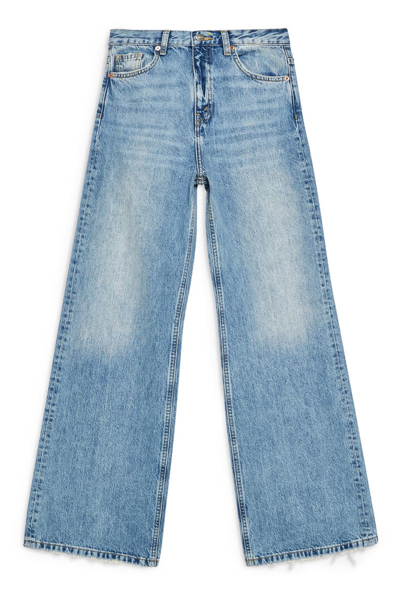 High Waist Wide Leg Jeans, Alternate, color, BLEACH