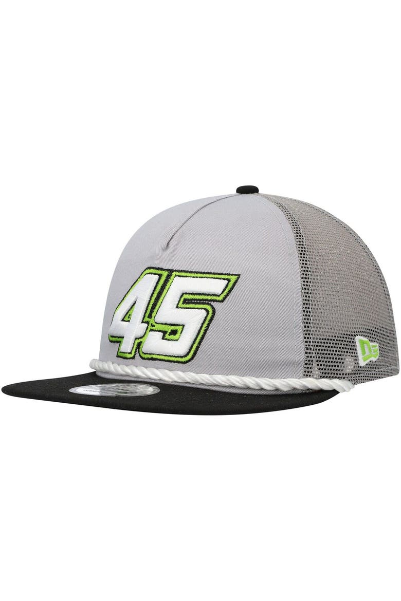 Men's New Era Gray/Black Kurt Busch Golfer Snapback Hat, Alternate, color, Gray