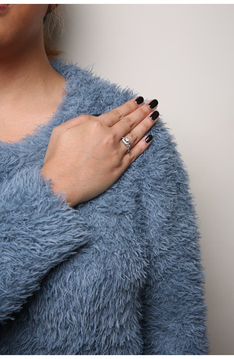 Haus of Brilliance 14K White Gold Diamond 3/4 Cttw Diamond Halo Style and Woven Shank Engagement Ring, Alternate, color, White