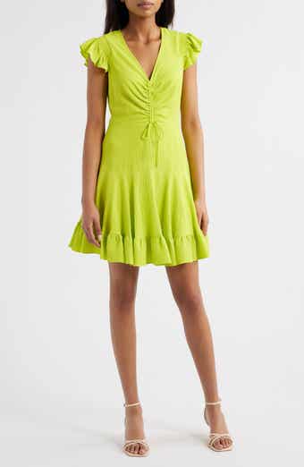 Center Ruched A-Line Dress