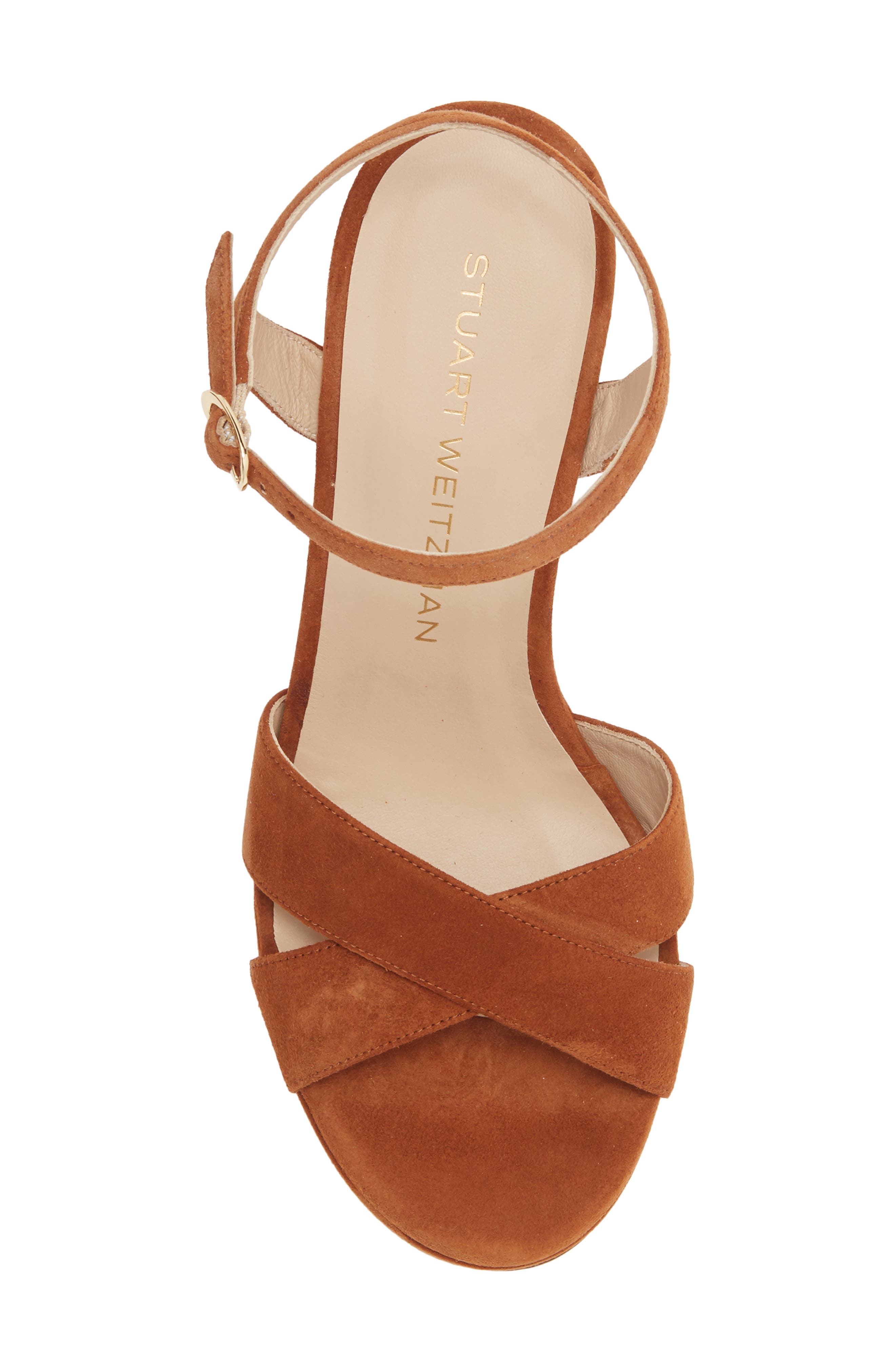 Stuart Weitzman Dayna Platform Sandal, Alternate, color, Bridle Brown