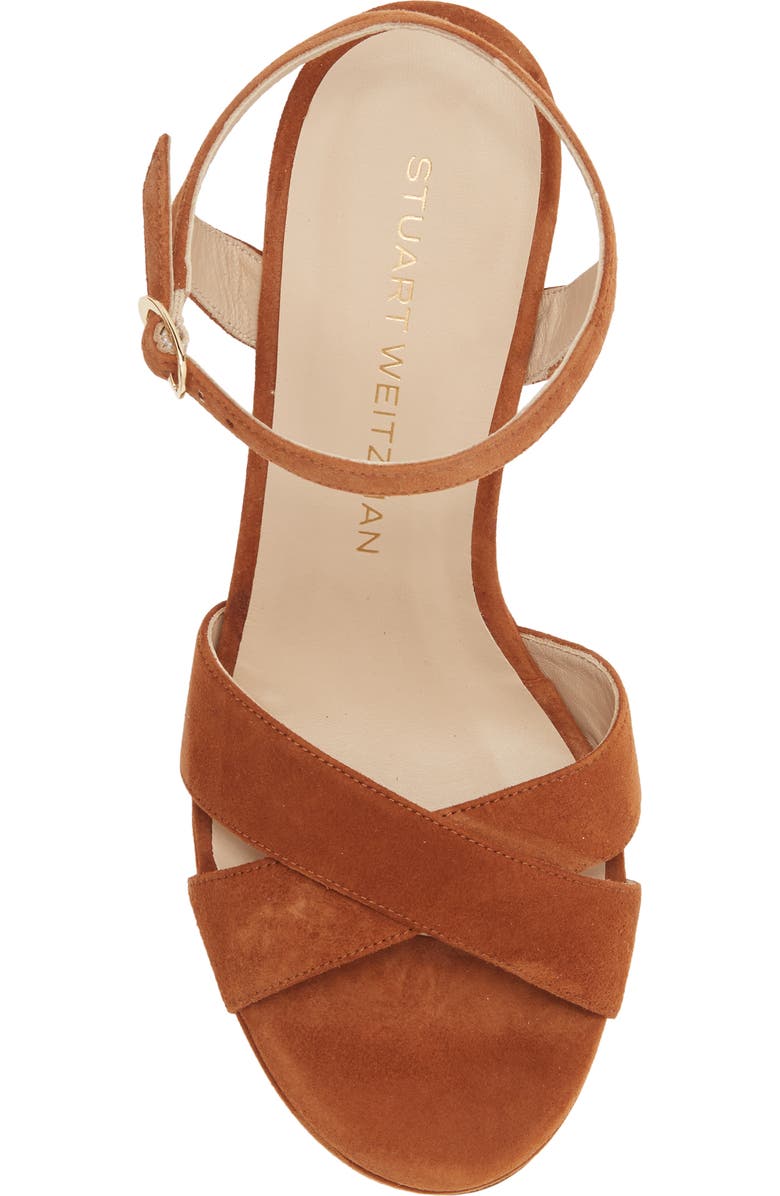 Stuart Weitzman Dayna Platform Sandal, Alternate, color, Bridle Brown