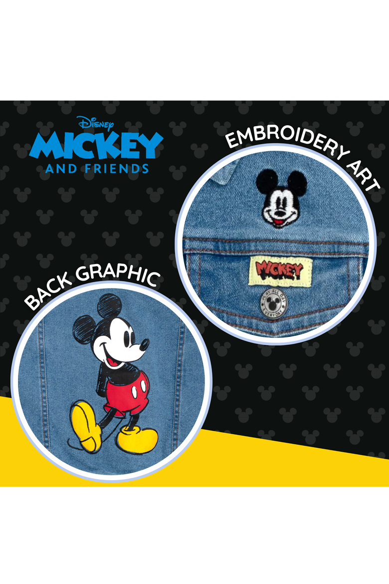 Mickey Mouse Denim Jacket Overalls and Pants, Alternate, color, Mickey Mouse Blue