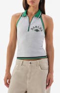 Off Season Collared Halter Tank