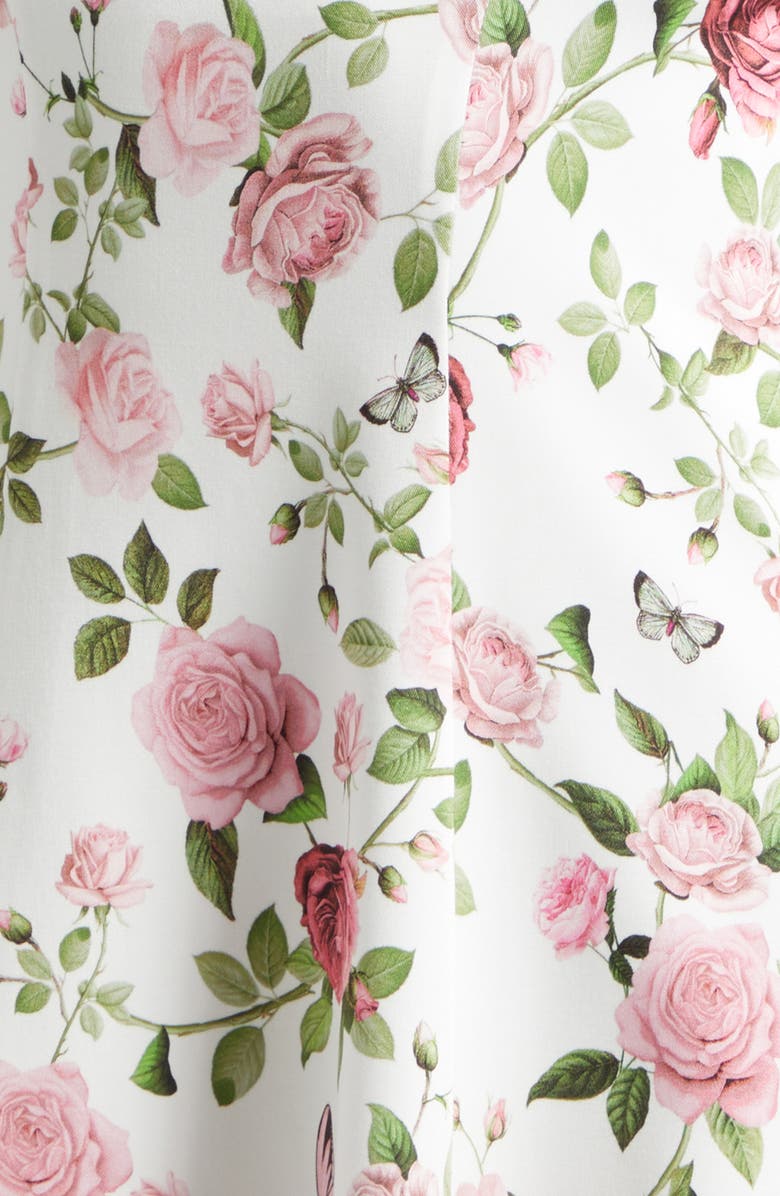 Alice + Olivia Julia Floral Dress, Alternate, color, Garden Gossip Off White