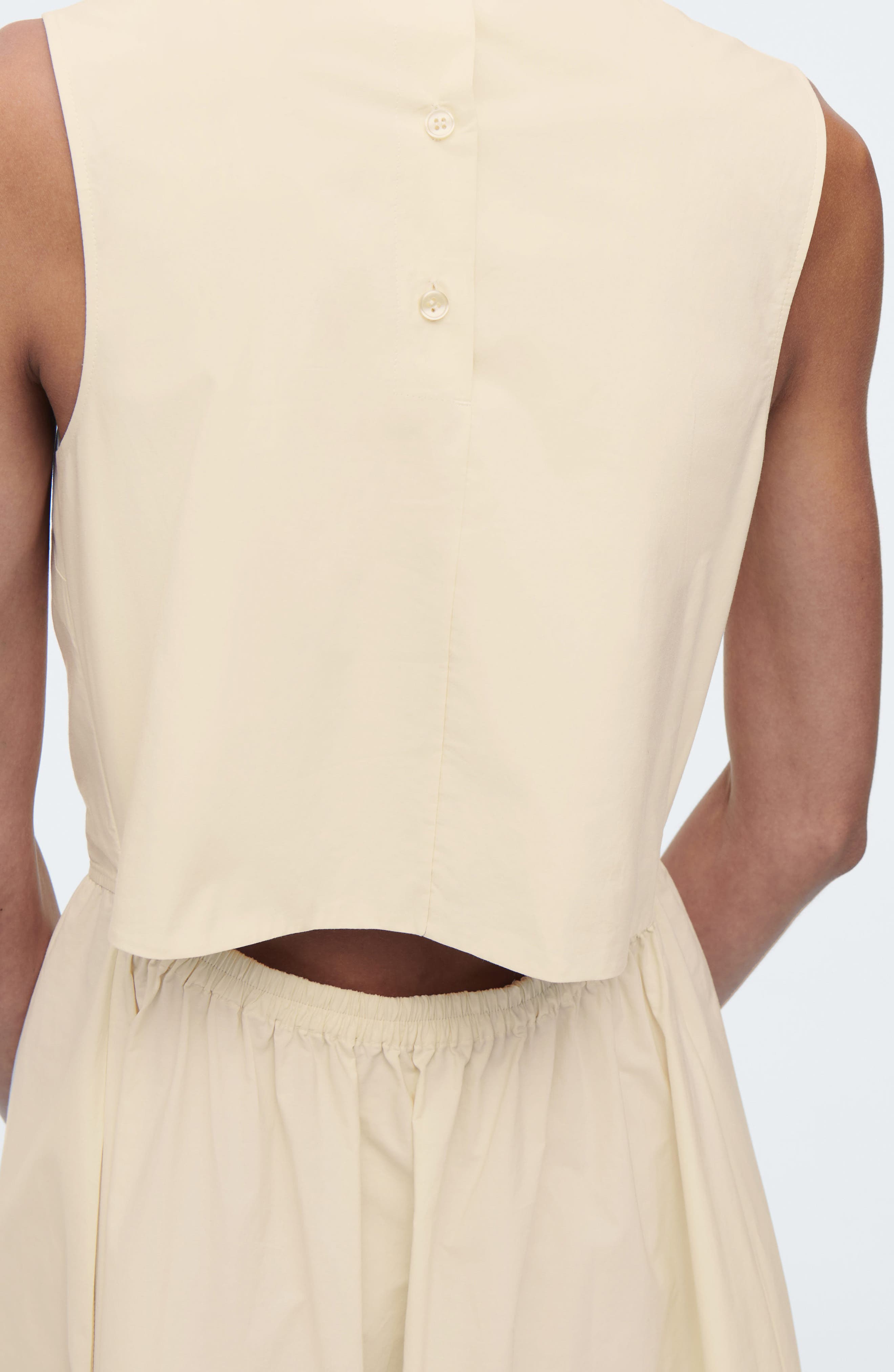 cos sleeveless cotton dress SLEEVELESS COTTON-POPLIN SHIRT DRESS - DARK BROWN