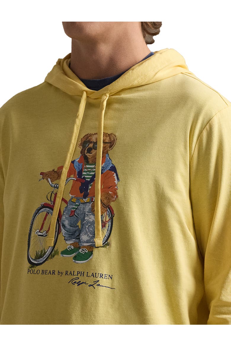 Big & Tall Summer Bear Hoodie, Alternate, color, CORN YELLOW