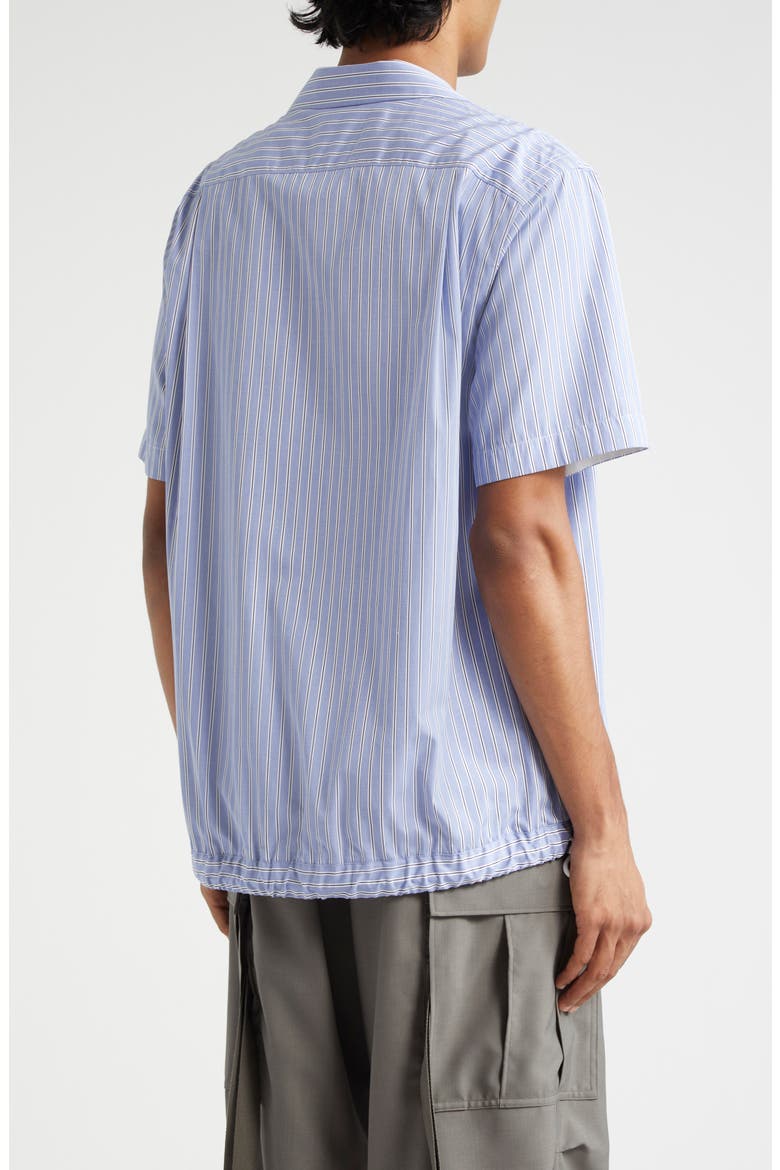 Stripe Cotton Poplin Camp Shirt, Alternate, color, BLUE STRIPE