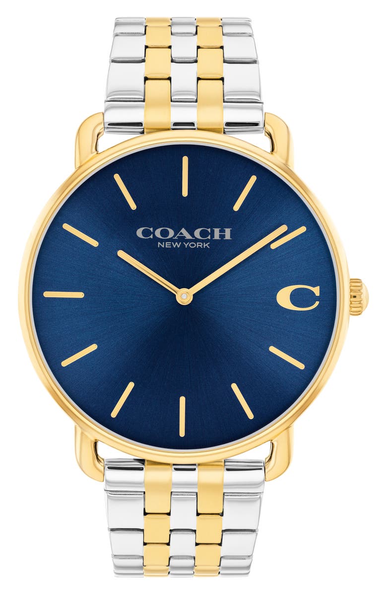 COACH Elliot Bracelet Watch, 43mm, Main, color, Navy
