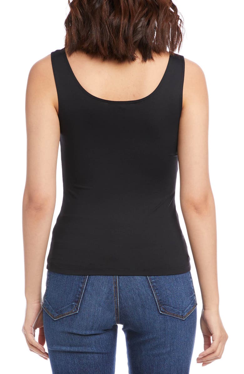 Karen Kane Scoop Neck Tank, Alternate, color, Black