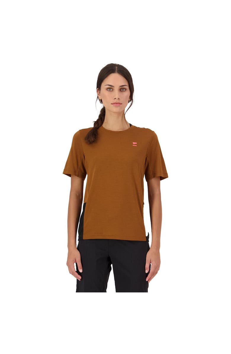 Mons Royale Tarn Merino Shift Short-Sleeve Shirt - Women's, Main, color, Caramel/Black
