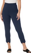 Jessica London Stretch Cotton Eyelet Capri Legging