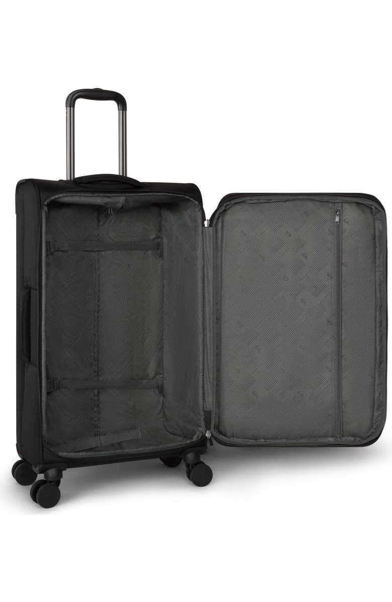 Quiksilver Buxton Suitcases Nylon Softside Expandable Luggage with Spinner Wheels, 3-Piece Set, Alternate, color, Black