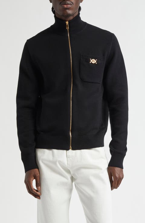 Medusa Biggie Cotton & Cashmere Blend Zip Cardigan