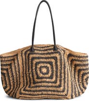 Madewell The Two-Toned Straw Tote Bag