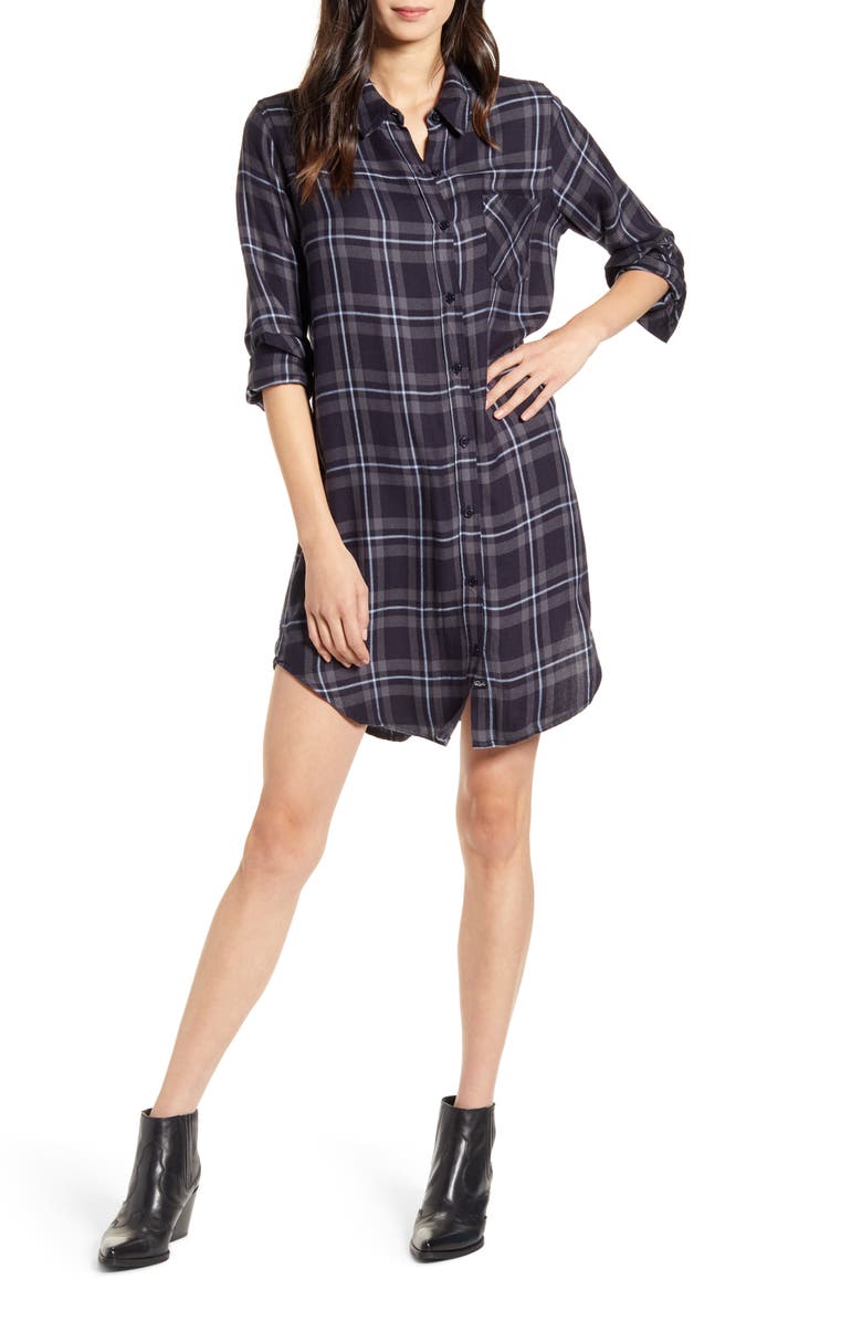 Rails Bianca Flannel Shirtdress, Main, color,