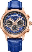 Heritor Automatic Apostle Leather-Band Watch w/ Day/Date