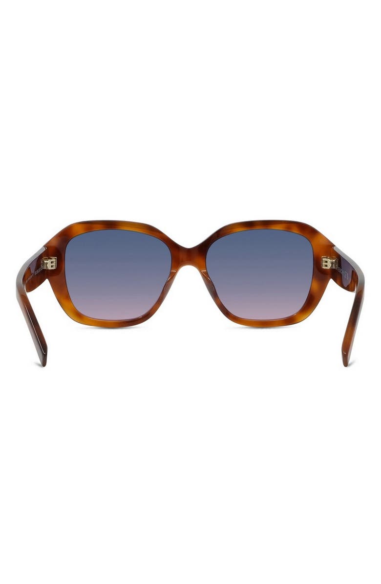 Givenchy GV Day 55mm Round Sunglasses, Alternate, color, Blonde Havana / Gradient Blue