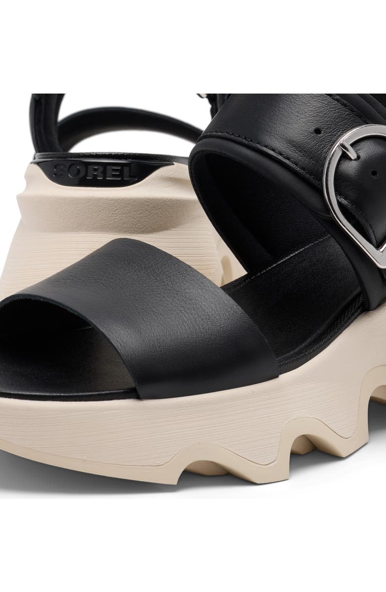 SOREL Kinetic Impact Wedge Slide Sandal, Alternate, color, Black/ Chalk