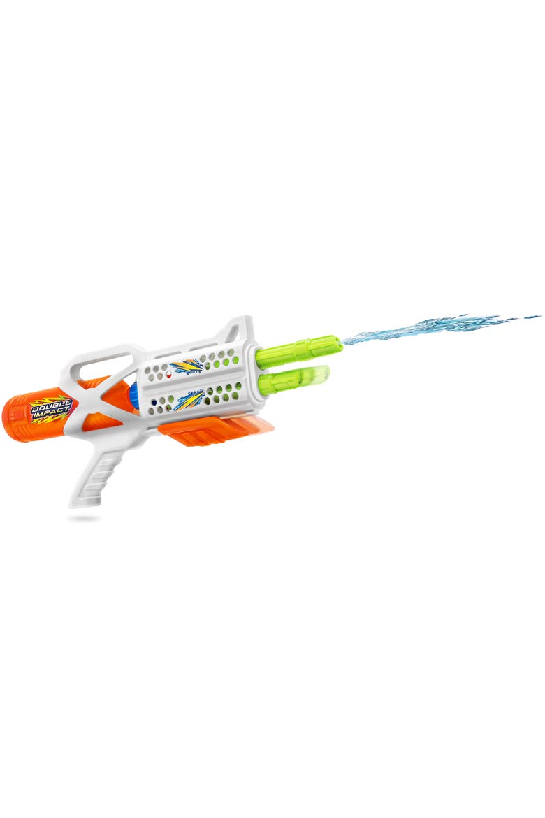 Water Blaster, Double Impact, Pump Action Dual Barrels, Alternate, color, Multicolored