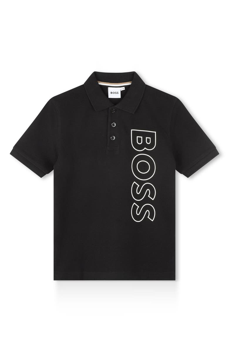 BOSS Kidswear Kids' Mini Me Piqué Polo, Main, color, 