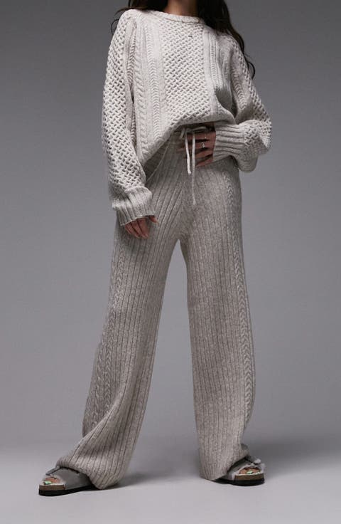 Loungewear Sweater & Wide Leg Pants Set