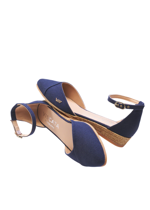 Viscata Montroig Canvas Espadrille Flats In Navy