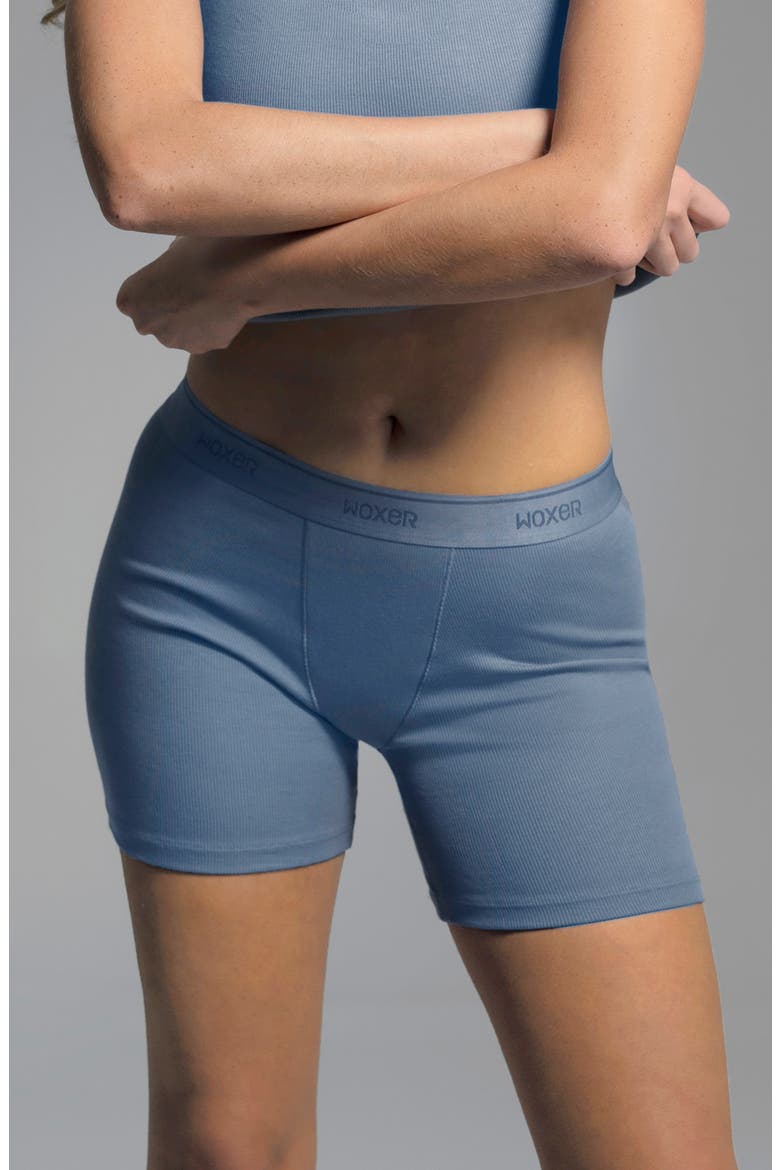 Baller Pima Cotton Blend Rib Boxer Briefs, Alternate, color, STEEL BLUE