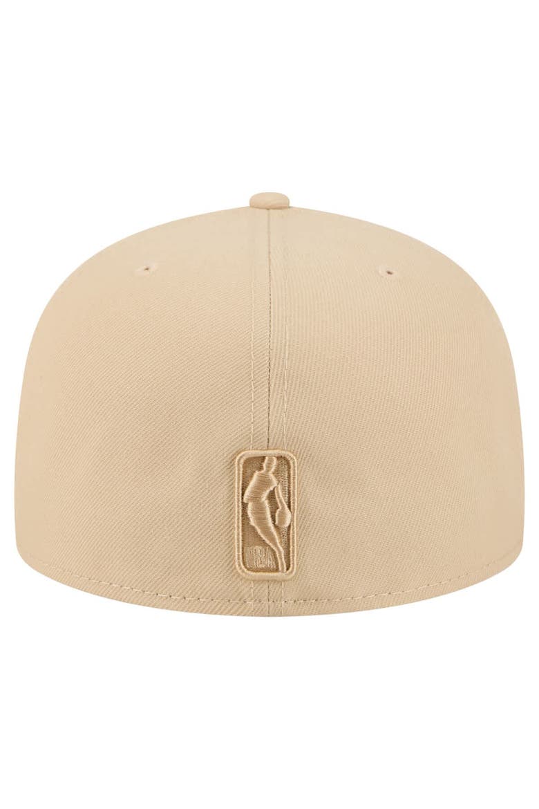 Men's New Era Khaki Boston Celtics Color Pack A-Frame 59FIFTY Fitted Hat, Alternate, color, Khaki